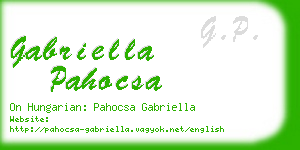 gabriella pahocsa business card